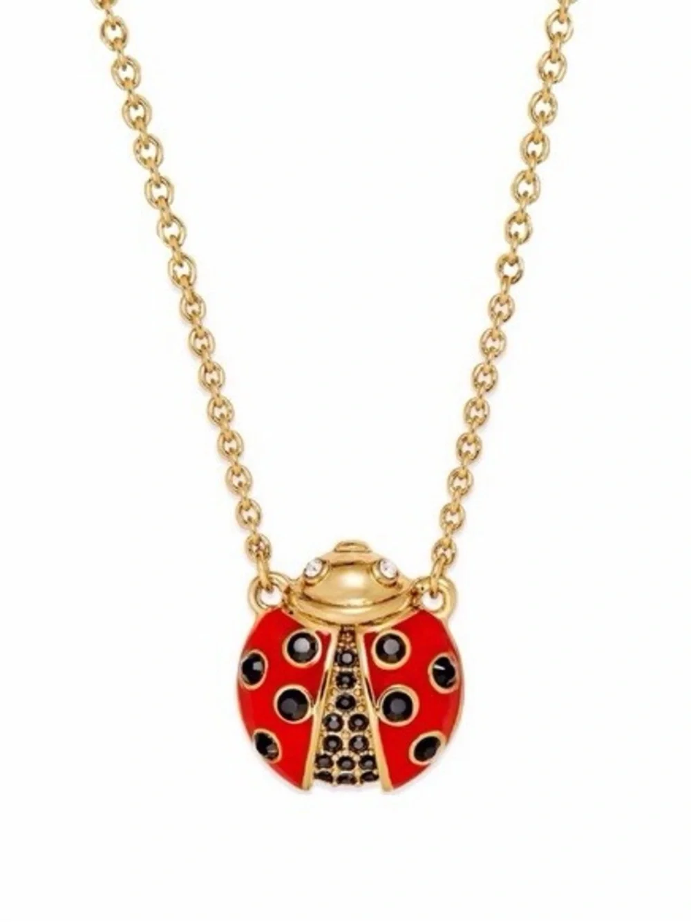 Kate Spade New York Ladybug Pendant Necklace Gold Friendly Insects Adjustable
